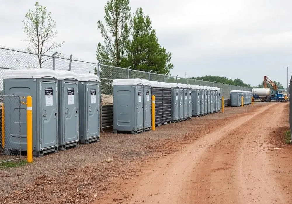 Long-Term Portable Toilet Rental unit in service