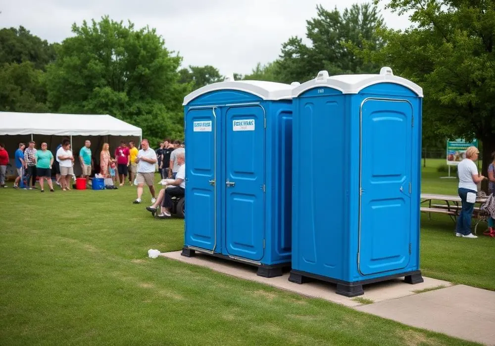 Porta Potty Rental unit in service