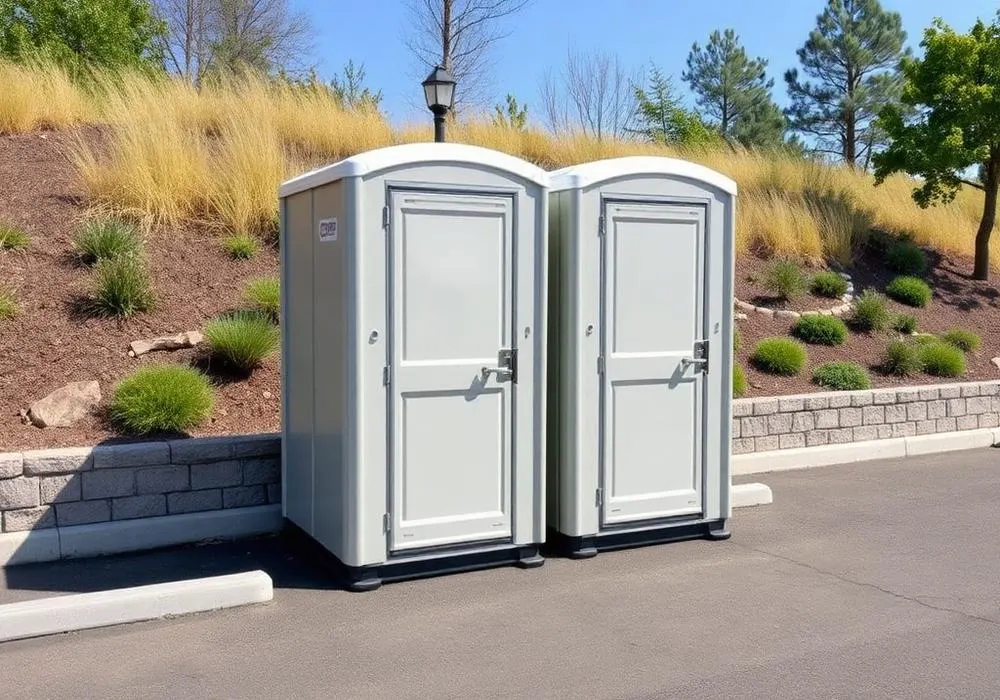 Portable Restroom Rental unit in service