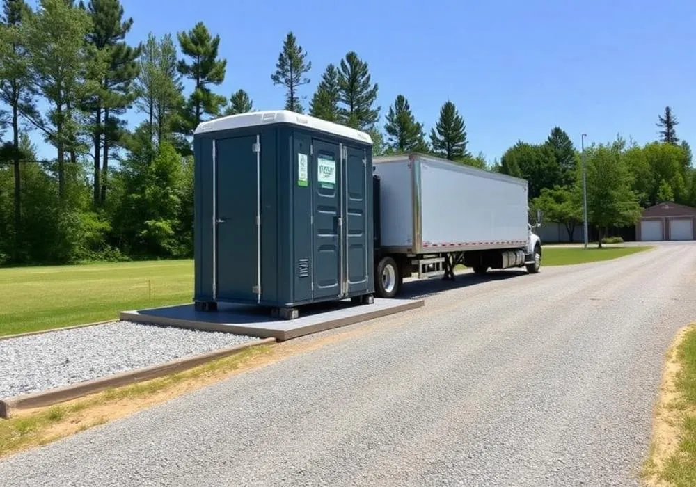 Illustration for portable toilet placement guide